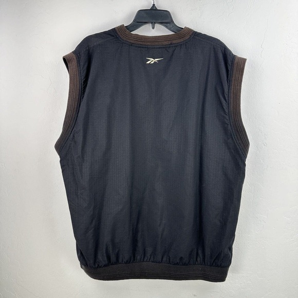 Vtg Reebok Golf Vest Embroidered FOREPLAY GOLF CLUB Sleeveless V Neck XL Nylon - Picture 7 of 8